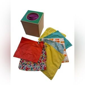 Lovevery Magic Wooden Tissue Box and Organic Cotton Tissues Montessori Toy
